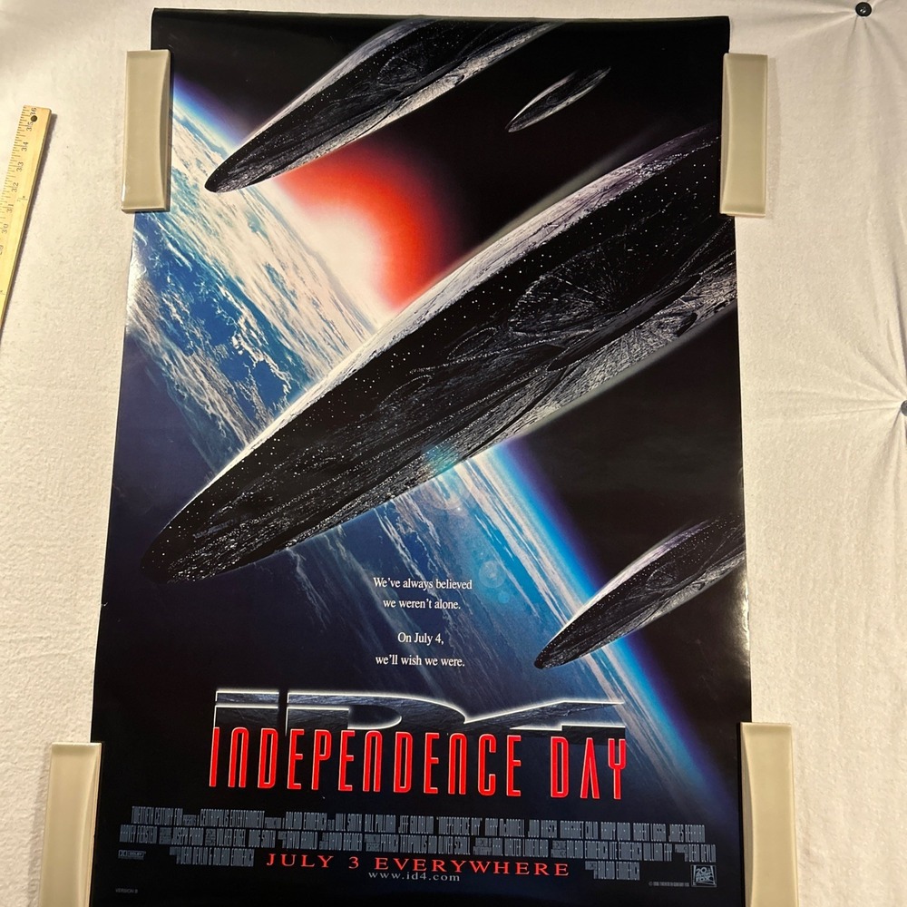 Independence Day 1996 Original DS USA One-Sheet Movie Poster Will Smith Sci-Fi